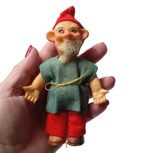 Vintage Elf Gnome Dwarf Christmas Ornament, READ - Picture 2 of 10